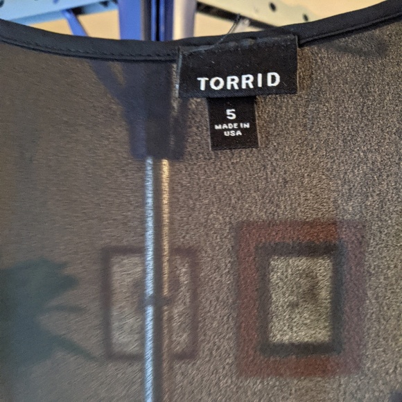 Torrid 5 BLACK TIE CHIFFON BABYDOLL Size 5 - Picture 4 of 6